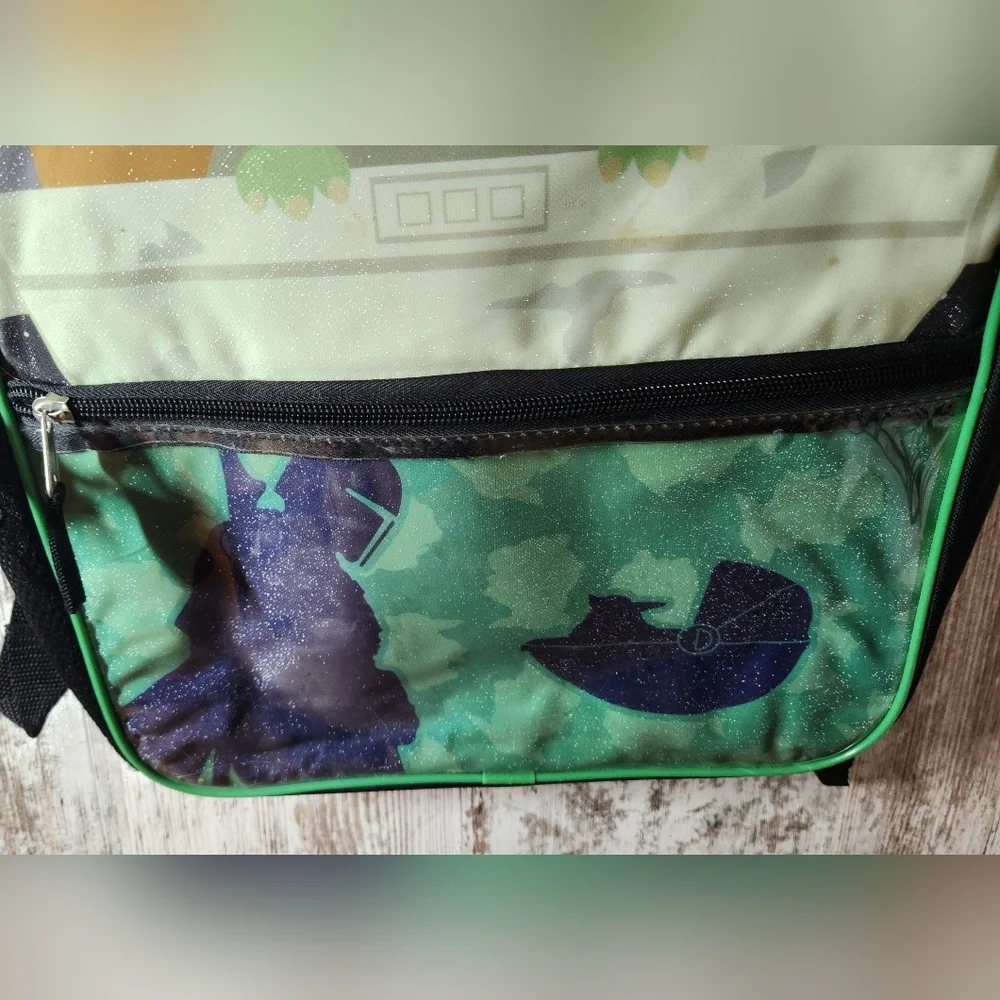 Star Wars Green and Black Kids Backpack with Baby Yoda Grogu